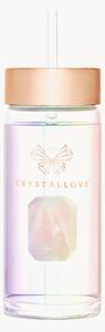 Láhev na vodu z růženínu Hologram Crystallove