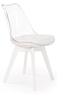 Moderní jídelní židle Transparentní bílá PERUGIA