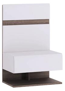 Noční stolek v luxusní bílé barvě ve vysokém lesku TK026 TYP 95