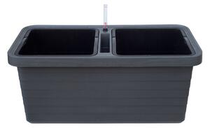 Samozavlažovací truhlík PLASTIA BERBERIS DUO 78x39x35 antracit