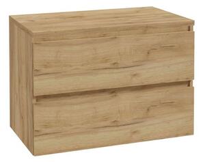 Kielle Nefia Skříňka s deskou pod umyvadlo 80x55x46 cm, zlatý dub 50027S811 1 set