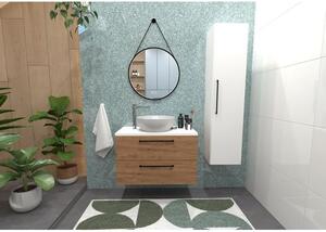 Kielle Vega Skříňka s deskou pod umyvadlo 80x50x46 cm, zlatý dub/bílá lesk 50018S821 1 set