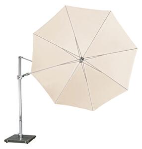 KNIRPS 340 cm, velký luxusní zahradní slunečník s boční tyčí, 340 cm, béžová