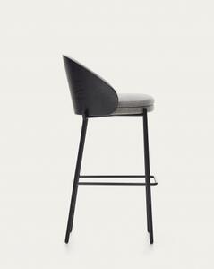 EAMY barová židle Sivá - čierna