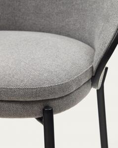 EAMY barová židle Sivá - čierna