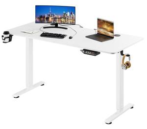 Deuba Výškově nastavitelný kancelářský stůl bílý-140x60x118 cm