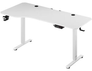 Deuba Výškově nastavitelný kancelářský stůl bílý-160x75x118 cm