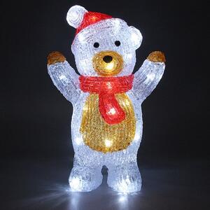 - Vánoční medvěd s LED osvětlením - stojací