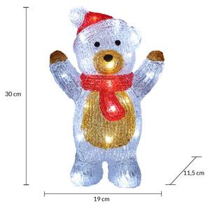 Vánoční medvěd s LED osvětlením - stojací