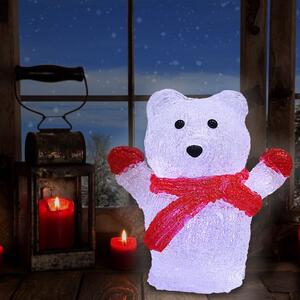 FurniGO Vánoční lední medvěd s LED osvětlením