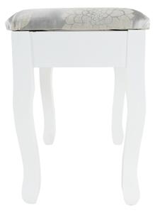 Toaletní stolek s taburetem Mealyer, bílá