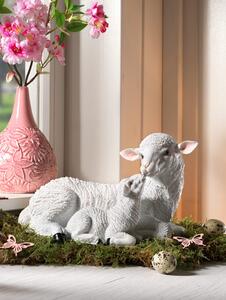 KLiNGEL Dekorační figurka ležící ovce, bílá
