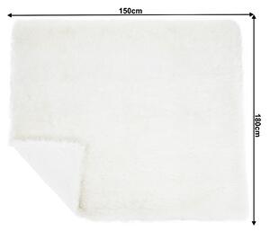 KONDELA Kožešinová deka, bílá, 150x180, Ebona TYP 1