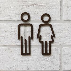 DUBLEZ | Dřevěné označení dveří WC - Dámské/Pánské