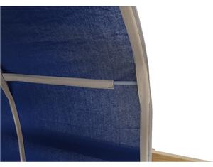 TEMPO Postel se zvýšeným lůžkem, přírodní/modrá, 90x200, INDIGO
