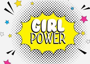 Obraz s pop art nápisem - GIRL POWER
