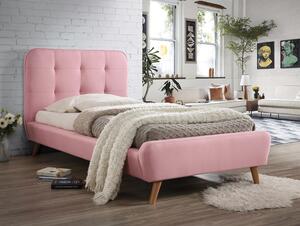 Jednolůžková postel 90 cm Temika (růžová) (s roštem). 805339