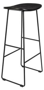 Černá barová stolička z teakového dřeva (výška sedáku 76 cm) Tangle – White Label