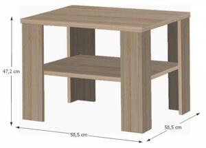 Konferenční stolek, malý, dub sonoma tmavý truflový, INTERSYS 21