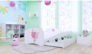 Dětská postel pro DVA (s výsuvným lůžkem) 160x80 cm - VÍLA A SRDÍČKO