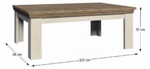 Konferenční stolek, sosna skandinávská / dub divoký, ROYAL LN2