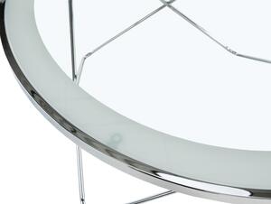 TEMPO Konferenční stolek, chrom / čiré sklo, LEONEL