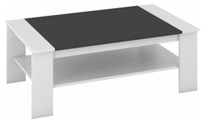 Konferenční stolek BAKER, bílá / černá