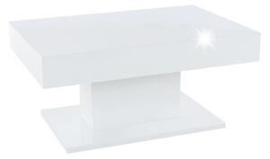 TEMPO Konferenční stůl s úložným prostorem, bílá vysoký lesk, DIKARO