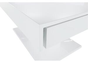 Konferenční stůl s úložným prostorem, bílá vysoký lesk, DIKARO