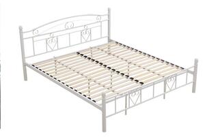 Manželská postel 180 cm Birie (s roštem) (bílá). Vlastní profesionální přeprava až k Vám domů 808128