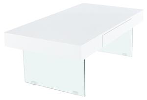 TEMPO Konferenční stolek, bílý extra vysoký lesk, DAISY 2 NEW