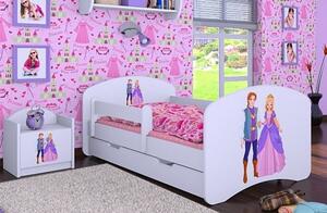 Dětská postel se šuplíkem 160x80cm PRINC A PRINCEZNA