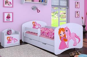 Dětská postel se šuplíkem 160x80cm PRINCEZNA A JEDNOROŽEC