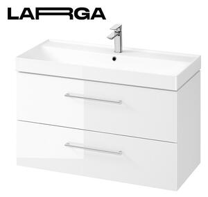 Cersanit Larga, závěsná umyvadlová skříňka 100cm, bílá lesklá, S932-076