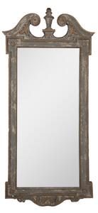Zrcadlo v šedozeleném rámu se zlatou patinou Geerdine – 65x3x145 cm