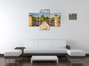 Gario 3 dílný obraz na plátně Cesta v Provence Velikost: 90 x 30 cm