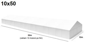 TENTino Velkokapacitní párty stan 10x50 m Varianta: NOVÝ BÍLÝ