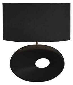 TEMPO Keramická stolní lampa, černá, QENNY TYP 10