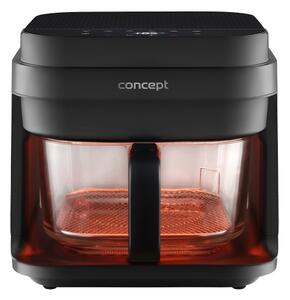 Concept FR5500 - Horkovzdušná fritéza GLASS & FAST 5,5 l 1200W/230V černá