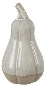 Béžová porcelánová dekorace dýně máslová – 15 cm