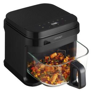 Concept FR5500 - Horkovzdušná fritéza GLASS & FAST 5,5 l 1200W/230V černá