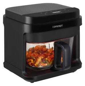Concept FR5500 - Horkovzdušná fritéza GLASS & FAST 5,5 l 1200W/230V černá