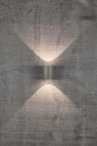 NORDLUX venkovní nástěnné svítidlo Canto 2 2x6W LED šedá čirá 49701010