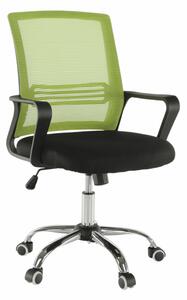 TEMPO Kancelářská židle, síťovina zelená / látka černá, APOLO