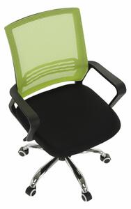 Kancelářská židle APOLO, síťovina zelená / látka černá