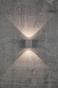 NORDLUX venkovní nástěnné svítidlo Canto Kubi 2 2x6W LED šedá čirá 49711010