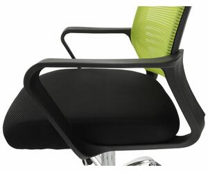 Tempo Kondela Kancelářská židle, síťovina zelená / látka černá, APOLO