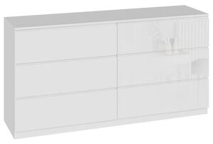 Komoda Inferno - 150x80,4x40 cm (bílá lesk)