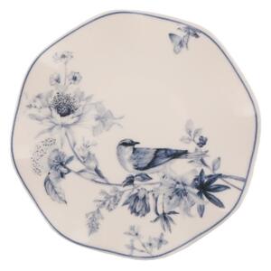 Jídelní sada 24 ks bílá/modrá/porcelán