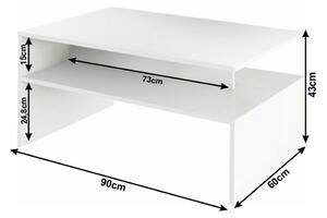Konferenční stolek DAMOLI, bílý